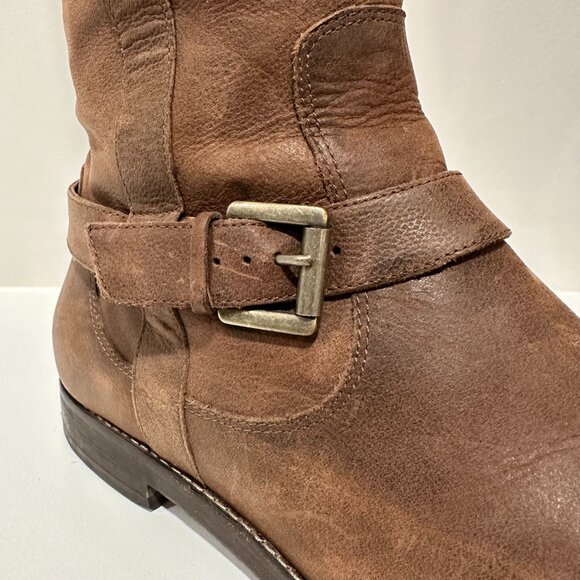 Cole Haan Nike Air Women’s Brown Leather Riding Boots Size 8 - Picture 6 of 11